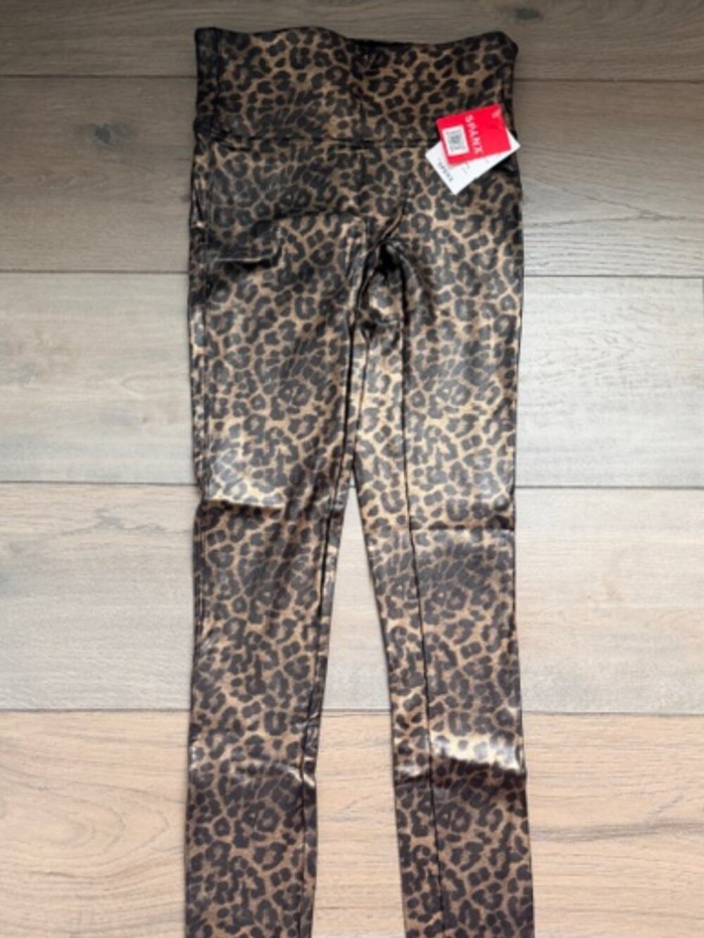 SPANX FAUX LEATHER LEOPARD LEGGINGS BRAND NEW WITH TAGS